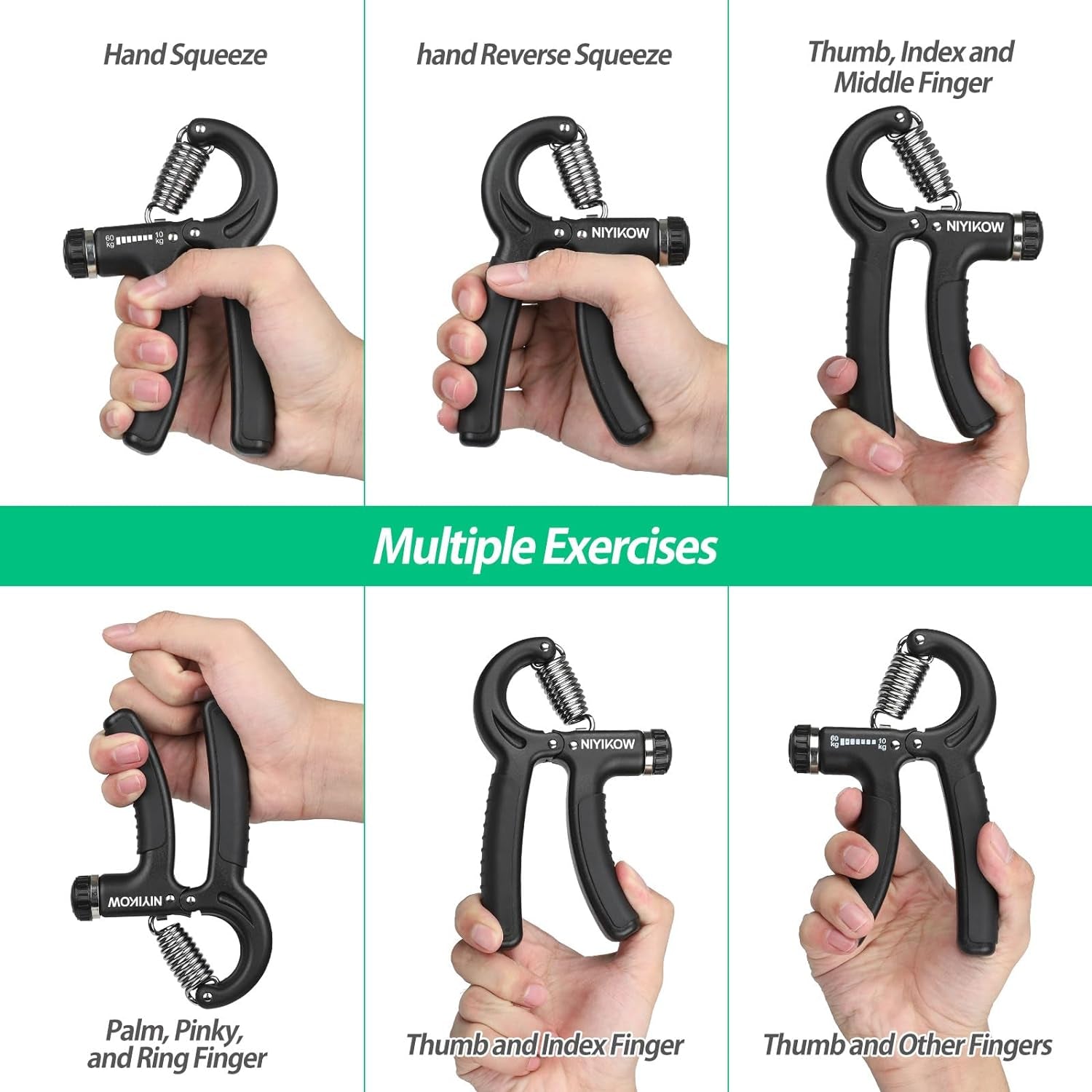 Unleash Your Grip Strength with the NIYIKOW Adjustable Grip Strength Trainer - Perfect for Athletes and Musicians!
